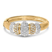 18K Gold 6.00 Cttw Diamond Graduating Dome Bangle Bracelet (G-H Color, VS2-SI1 Clarity) - Bracelets - Custom Crafting Alliance, LLC