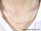 18k Rose Gold Classic Box Chain (0.60 mm) - Necklaces - Custom Crafting Alliance, LLC