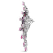 18K White Gold 1.00 Cttw Diamond, Ruby Sapphire, and Amethyst Mixed Gemstone Butterfly Brooch Pin (G-H Color, VS1-VS2 Clarity) - Accessories - Custom Crafting Alliance, LLC