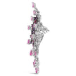 18K White Gold 1.00 Cttw Diamond, Ruby Sapphire, and Amethyst Mixed Gemstone Butterfly Brooch Pin (G-H Color, VS1-VS2 Clarity) - Accessories - Custom Crafting Alliance, LLC