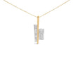 18K Yellow and White Gold 1 7/8 Cttw Princess Baguette Diamond Key Shaped 18