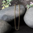 18k Yellow Gold Bead Chain 1.5mm (1.50 mm) - Necklaces - Custom Crafting Alliance, LLC