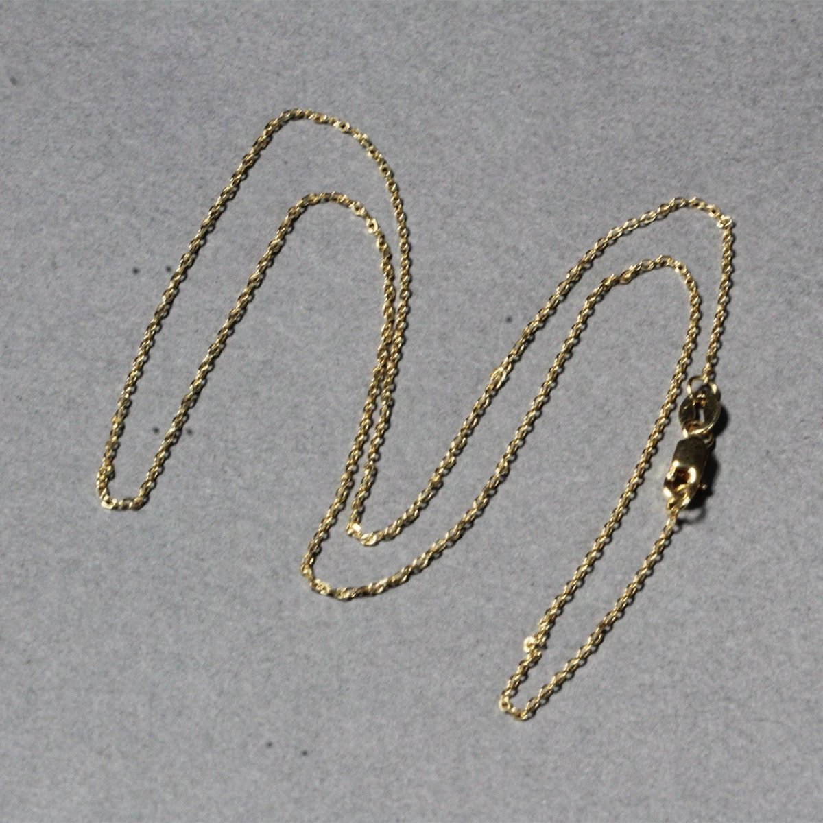 18k Yellow Gold Diamond Cut Cable Link Chain (0.80 mm) - Necklaces - Custom Crafting Alliance, LLC