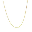 18k Yellow Gold Diamond Cut Cable Link Chain (0.80 mm) - Necklaces - Custom Crafting Alliance, LLC