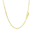 18k Yellow Gold Diamond Cut Cable Link Chain (1.40 mm) - Necklaces - Custom Crafting Alliance, LLC