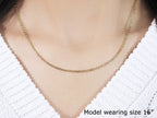 18k Yellow Gold Diamond Cut Cable Link Chain (1.90 mm) - Necklaces - Custom Crafting Alliance, LLC