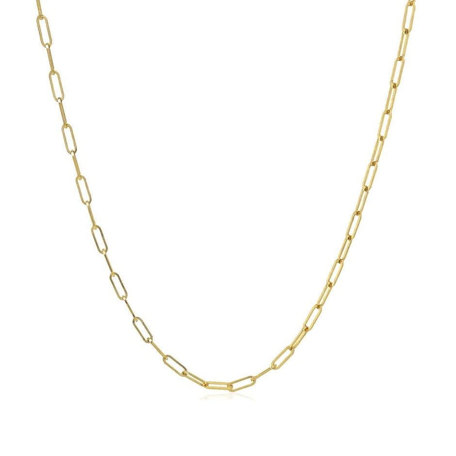 18K Yellow Gold Fine Paperclip Chain (1.50 mm) - Necklaces - Custom Crafting Alliance, LLC