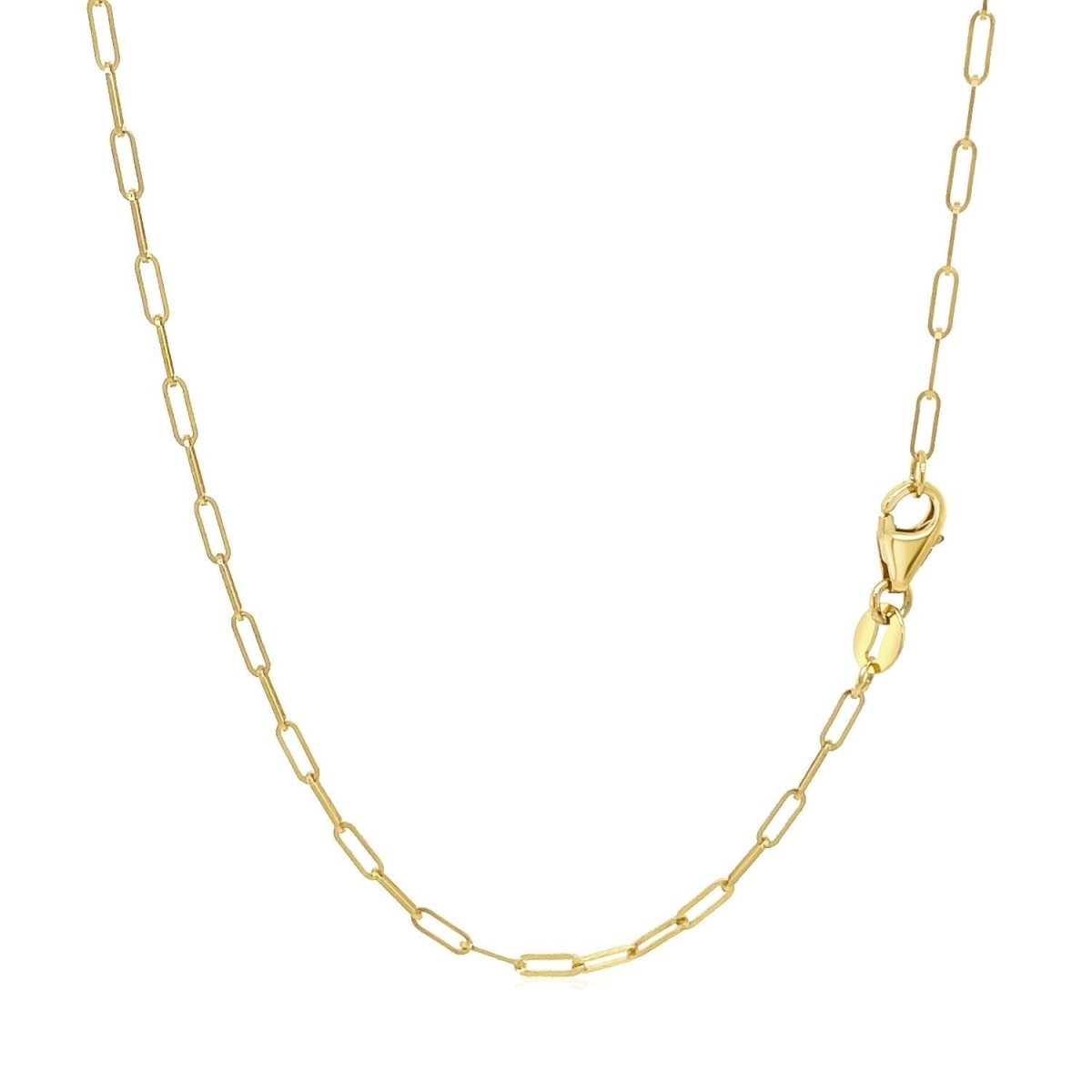 18K Yellow Gold Fine Paperclip Chain (1.50 mm) - Necklaces - Custom Crafting Alliance, LLC