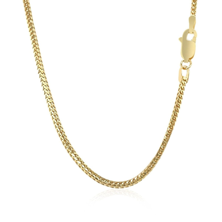 18k Yellow Gold Franco Chain (1.60 mm) - Necklaces - Custom Crafting Alliance, LLC