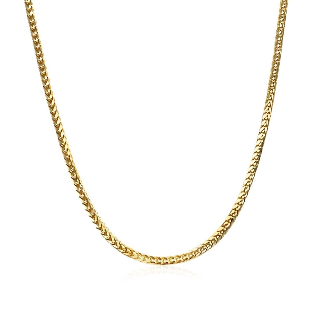 18k Yellow Gold Franco Chain (1.60 mm) - Necklaces - Custom Crafting Alliance, LLC