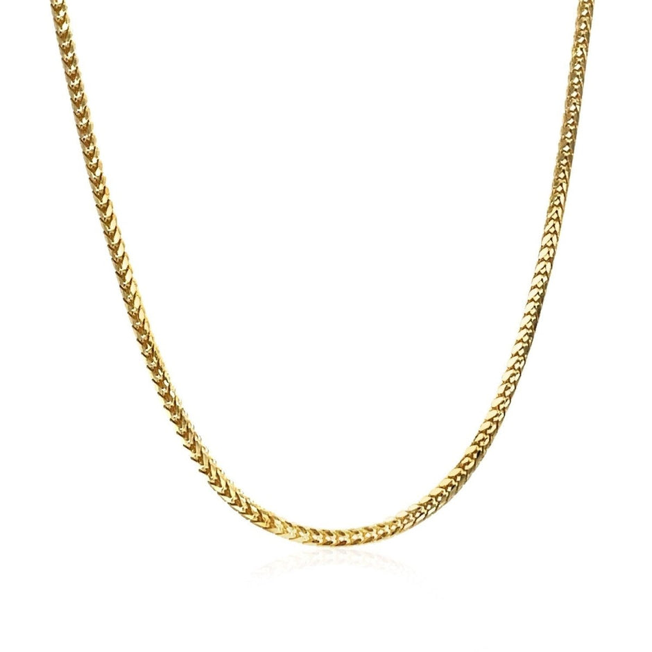 18k Yellow Gold Franco Chain (1.60 mm) - Necklaces - Custom Crafting Alliance, LLC