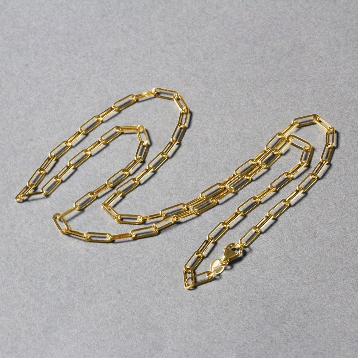 18K Yellow Gold Paperclip Chain (2.50 mm) - Necklaces - Custom Crafting Alliance, LLC