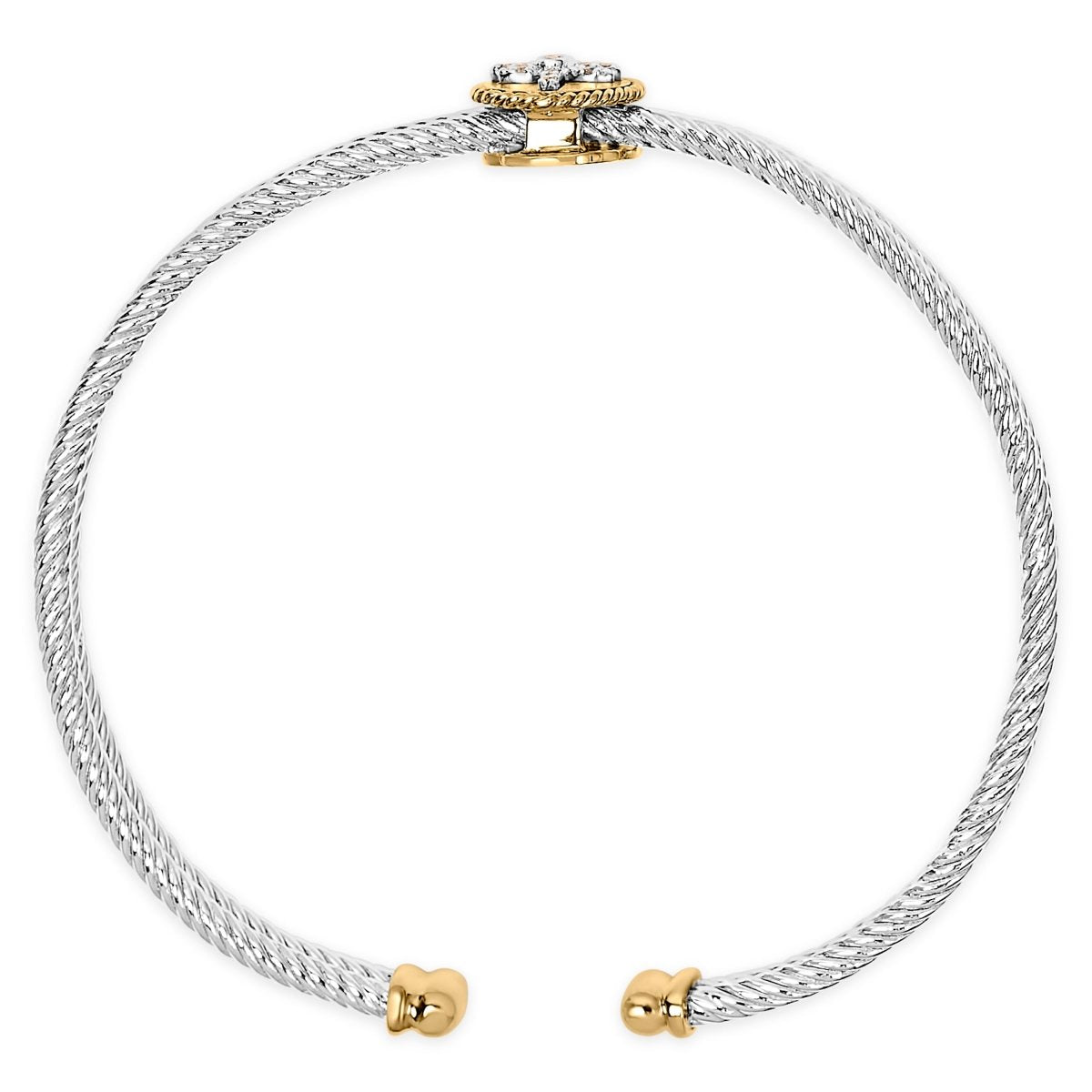 18K Yellow Gold Plated .925 Sterling Silver Diamond Accent Dragonfly Medallion Bangle Bracelet (I-J Color, SI1-SI2 Clarity) - 7.75 Inches - Bracelets - Custom Crafting Alliance, LLC