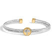 18K Yellow Gold Plated .925 Sterling Silver Diamond Accent Dragonfly Medallion Bangle Bracelet (I-J Color, SI1-SI2 Clarity) - 7.75 Inches - Bracelets - Custom Crafting Alliance, LLC