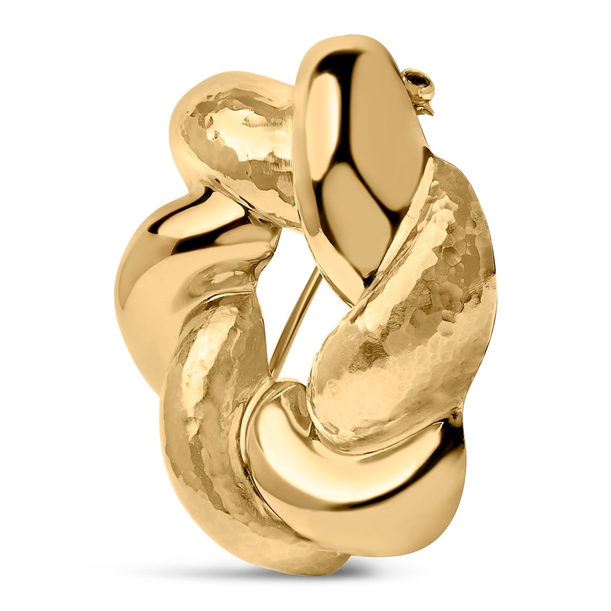18K Yellow Gold Sculpted Knot Brooch - Accessories - Custom Crafting Alliance, LLC