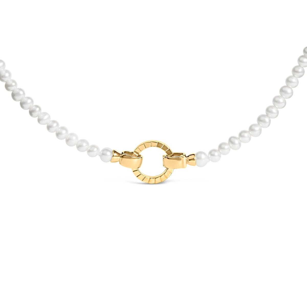 18K Yellow Gold Vermeil Pearl Strand Infinity Necklace - Necklaces - Custom Crafting Alliance, LLC