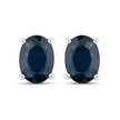 1.90 Carat Genuine Blue Sapphire 10K White Gold Earrings - Earrings - Custom Crafting Alliance, LLC