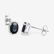1.90 Carat Genuine Blue Sapphire 10K White Gold Earrings - Earrings - Custom Crafting Alliance, LLC