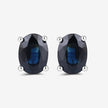1.90 Carat Genuine Blue Sapphire 10K White Gold Earrings - Earrings - Custom Crafting Alliance, LLC
