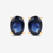 1.90 Carat Genuine Blue Sapphire 10K Yellow Gold Earrings - Earrings - Custom Crafting Alliance, LLC
