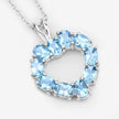 1.90 Carat Genuine Swiss Blue Topaz .925 Sterling Silver Pendant - Pendants - Custom Crafting Alliance, LLC