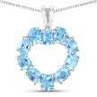 1.90 Carat Genuine Swiss Blue Topaz .925 Sterling Silver Pendant - Pendants - Custom Crafting Alliance, LLC
