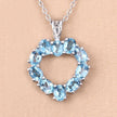 1.90 Carat Genuine Swiss Blue Topaz .925 Sterling Silver Pendant - Pendants - Custom Crafting Alliance, LLC