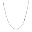14k White Gold Diamond-Cut Alternating Bead Chain 1.5mm