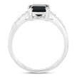 1.91 Carat Genuine Green Tourmaline and White Diamond 14K White Gold Ring - Rings - Custom Crafting Alliance, LLC