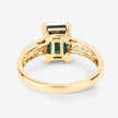 1.91 Carat Genuine Green Tourmaline and White Diamond 14K Yellow Gold Ring - Rings - Custom Crafting Alliance, LLC