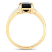 1.91 Carat Genuine Green Tourmaline and White Diamond 14K Yellow Gold Ring - Rings - Custom Crafting Alliance, LLC