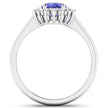 1.92 Carat Genuine Tanzanite and White Diamond 14K White Gold Ring - Rings - Custom Crafting Alliance, LLC