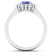 1.92 Carat Genuine Tanzanite and White Diamond 14K White Gold Ring - Rings - Custom Crafting Alliance, LLC