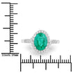 1.92 Carat Genuine Zambian Emerald and White Diamond 14K White Gold Ring - Rings - Custom Crafting Alliance, LLC