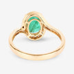 1.92 Carat Genuine Zambian Emerald and White Diamond 14K Yellow Gold Ring - Rings - Custom Crafting Alliance, LLC