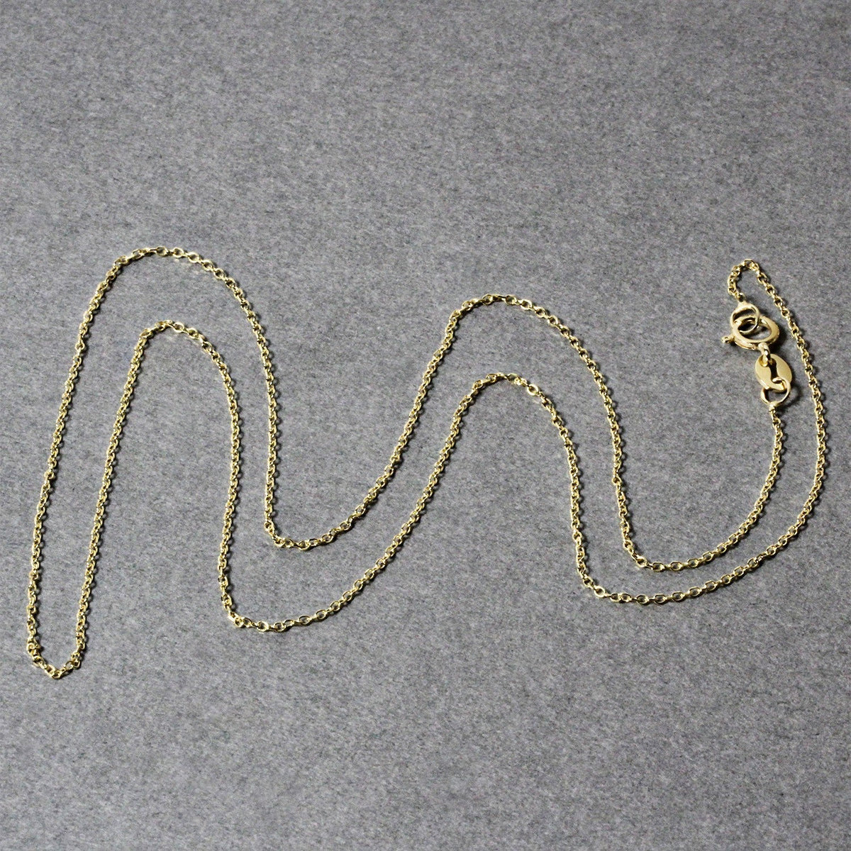 14k Yellow Gold Diamond Cut Cable Link Chain 0.8mm