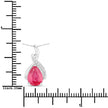 1.98 Carat Genuine Ruby and White Diamond 14K White Gold Pendant - Pendants - Custom Crafting Alliance, LLC