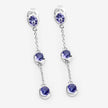 1.98 Carat Genuine Tanzanite .925 Sterling Silver Earrings - Earrings - Custom Crafting Alliance, LLC