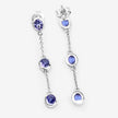 1.98 Carat Genuine Tanzanite .925 Sterling Silver Earrings - Earrings - Custom Crafting Alliance, LLC