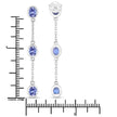 1.98 Carat Genuine Tanzanite .925 Sterling Silver Earrings - Earrings - Custom Crafting Alliance, LLC