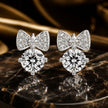 925 Sterling Silver Earrings with CZ and White Gold Plating for Women