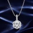 925 Sterling Silver Moissanite Pendant Necklace for Women - 45cm