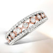 14k White And Rose Gold Diamond Band (3/8 cttw)