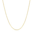 14k Yellow Gold Faceted Cable Link Chain 1.3mm