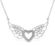 .925 Sterling Silver Pave-Set Diamond Accent Fairy Wing 18