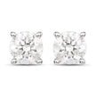0.80 Carat Genuine White Diamond 14K White Gold Earrings