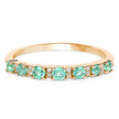 0.41 Carat Genuine Zambian Emerald and White Diamond 14K Yellow Gold Ring