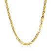 3.15mm 14k Yellow Gold Diamond Cut Round Franco Chain