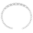 .925 Sterling Silver 1/4 Cttw Diamond Rondelle Graduated Ball Bead Cuff Bangle Bracelet (I-J color, I2-I3 clarity) - Fits wrists up to 7 1/2 inches