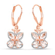 18K Rose Gold Plated 1.88 Carat Genuine Morganite .925 Sterling Silver Earrings